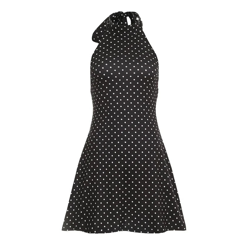Valerie Polka Dot Halter Dress