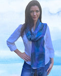 pañuelo azul mar- Accesorio veraniego para Mujer